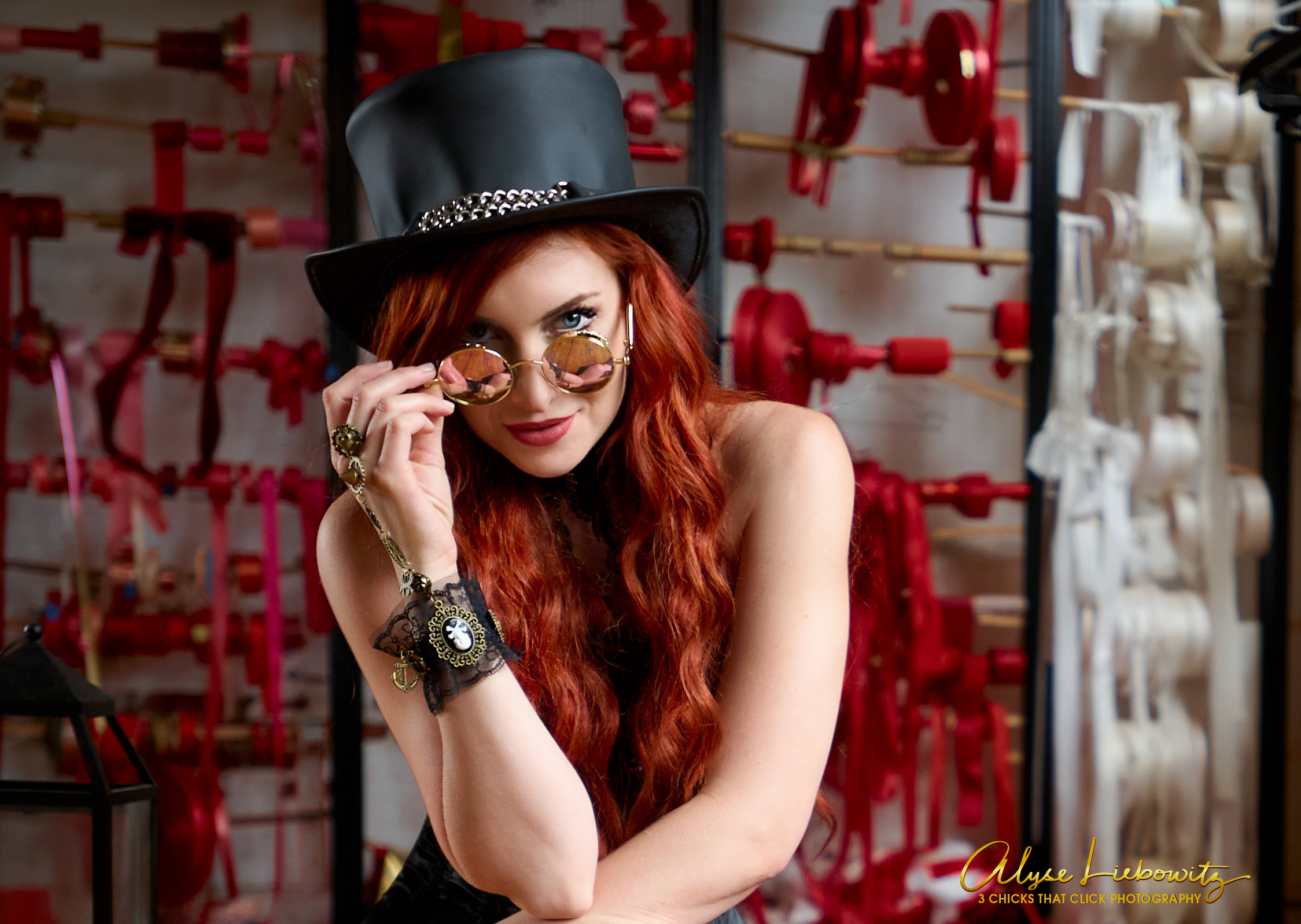 Model Cat Ross at the Art Factory, Paterson, NJ - Steampunk! Photographed by 3 Chicks That Click Photography