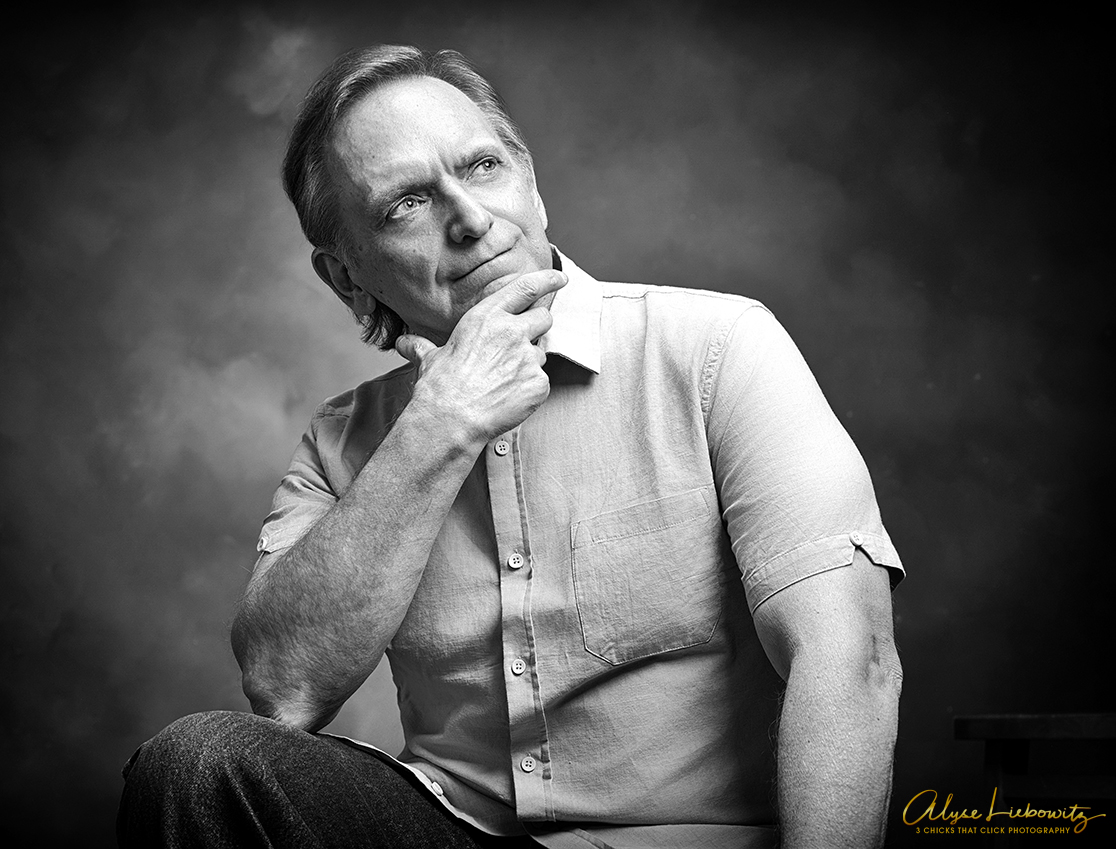 Bill Wilusz, actor headshot, serious, photographed by 3 Chicks That Click Photography